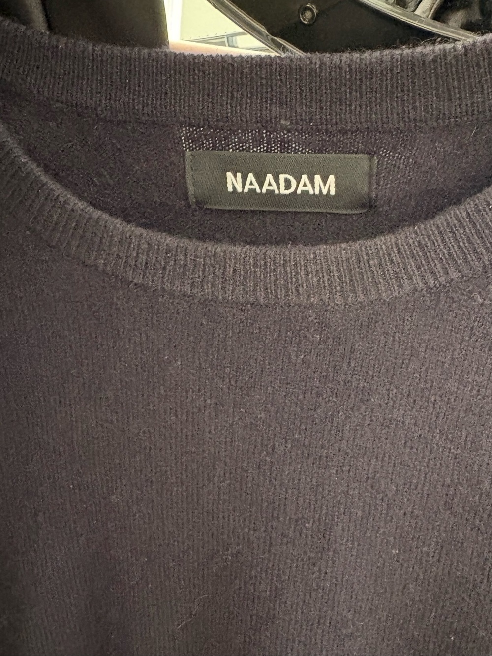 NAADAM cashmere large navy crew neck sweater